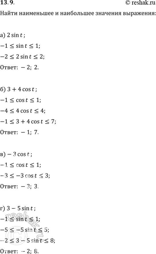       :) 2 sin t; ) -3 cos t;) 3 + 4 cos t; ) 3 - 5 sin...