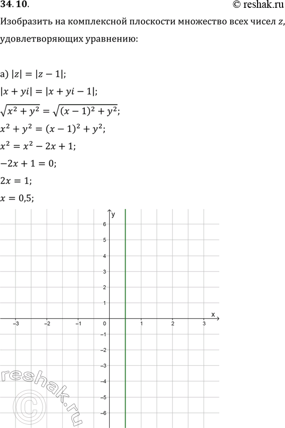         z,  :a) |z| = |z - 1|;	) |z - 1| = |z - 3|;	) |z - l| = |z - i|;) |z + 3i| = |z...