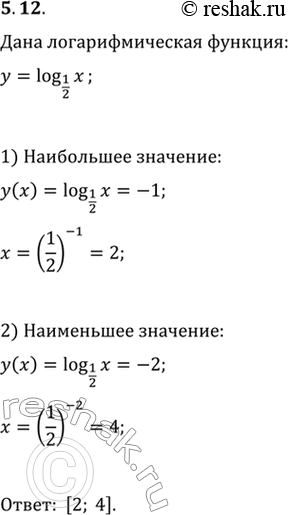  5.12.       y=log_(1/2) x  -1,   ...