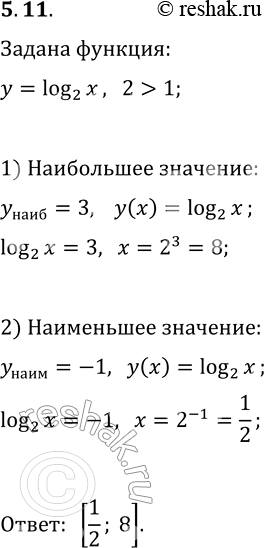  5.11.       y=log_2 x  3,   ...