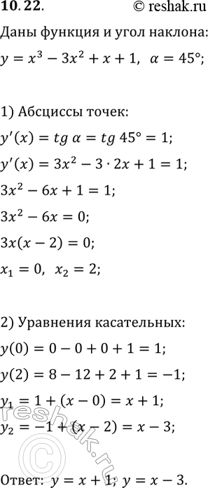  10.22.          y=x^3-3x^2+x+1,         ...