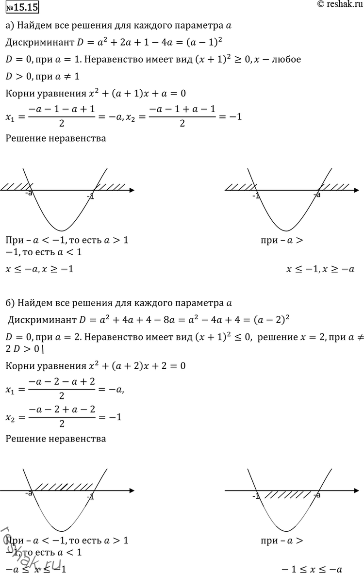  15.15 ) 2 + ( + 1) +  >= 0;	) 2 + ( + 2) + 2  0;	) 2 + ( - 4) - 4 <...