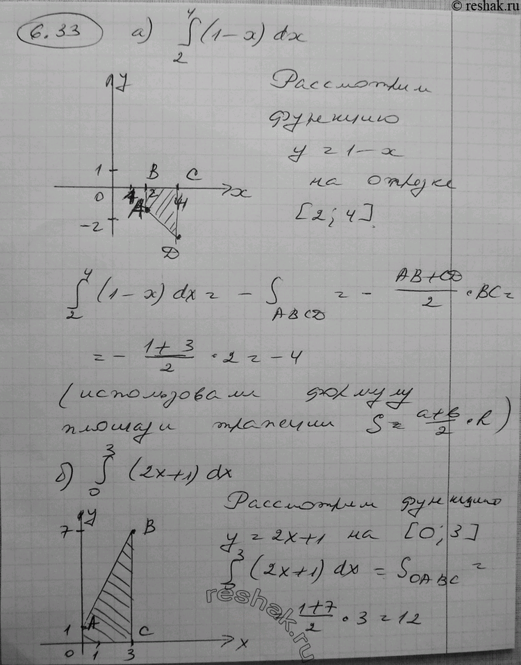  6.32 )  (2;4) (1-x) dx; )  (0;3) (2x+1)dx;)  (2;3)...