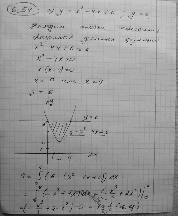  6.54 )	 = x2 - 4x + 6   = 6;)  = x2 - 4 + 5   = 5;)  = x2 + 1   = 3- x;)  = 4-2   =  +...