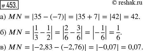  453    MN, :) (-7), N(35);) M(1/2), N(1/3);) (-2,76),...