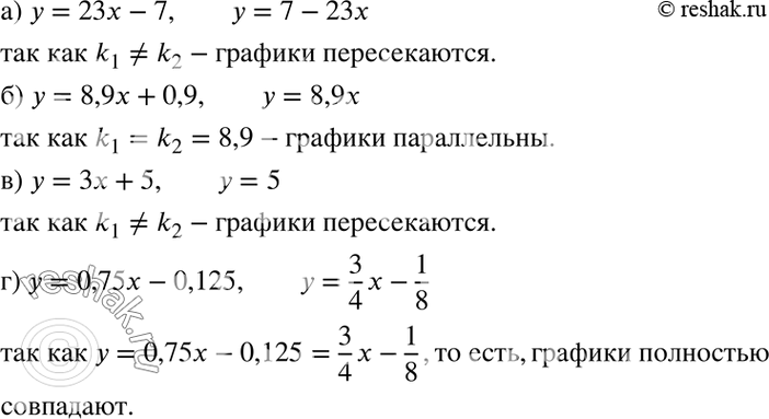  19.     , :)  = 23 - 7    7 - 23;)  = 8,9 + 0,9   = 8,9;)  = 3 + 5   = 5;) y = 0,75x - 0,125...