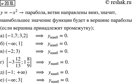  20.10.    ,      = ^2  :) [-1,7; 3,2];   ) (-2; 3);             ) [-1; +?); ) (-?; 1]; ...