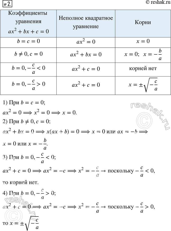  2.  .  ax^2+bx+c=0	 ...