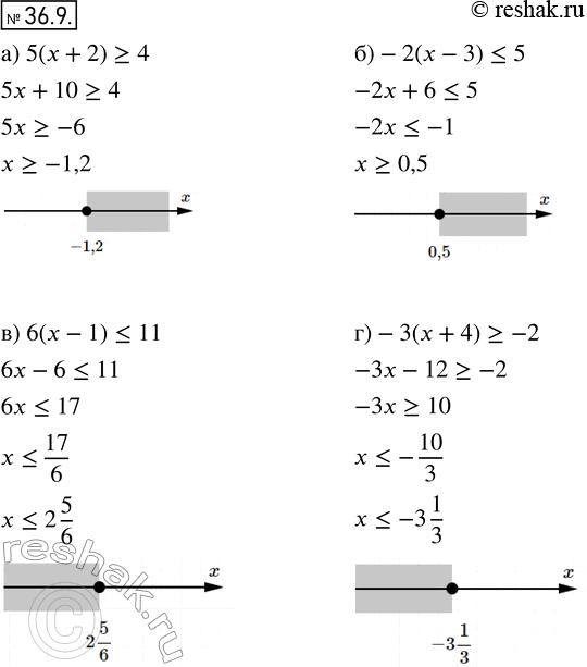  33.9. ) 5( + 2) >= 4;	) -2( - 3)...