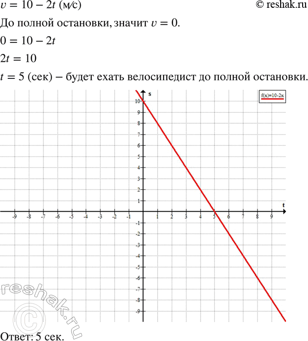  775. ,       v = 10 - 2t (/),   .        ? ...