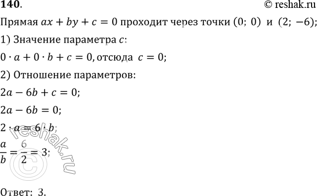  140.   a/b  ,    + b +  = 0       (2;...