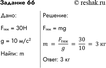  66.   ,      30 .:F=mgm=F_/g=30/10=3 : 3...