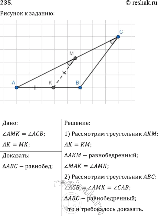  235.   174  AMK =  ACB,  = . ,   ABC...