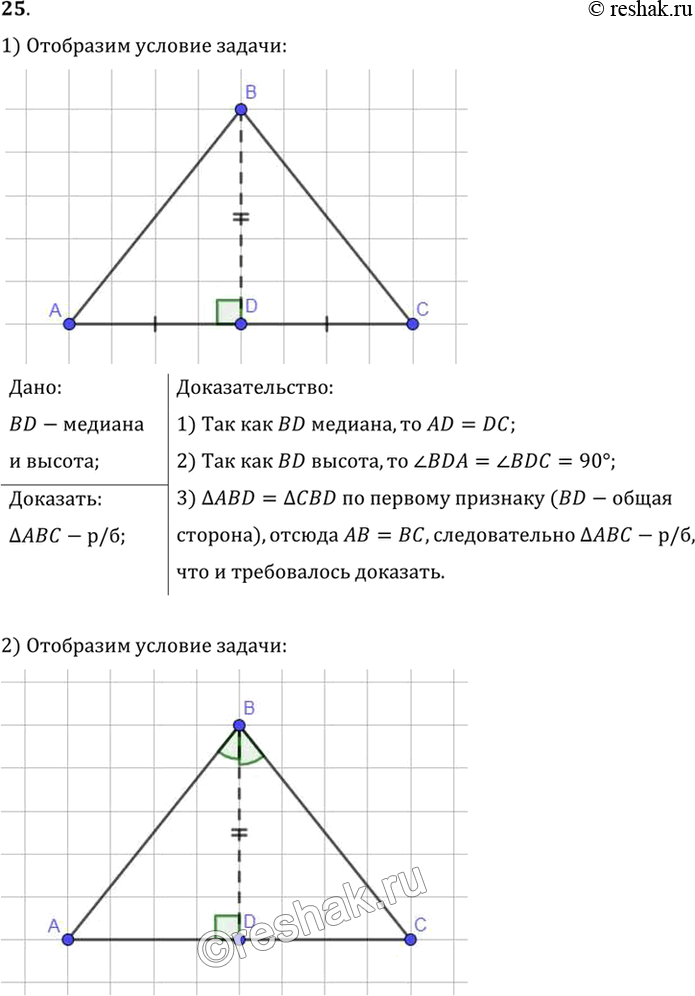  25. ,   ABC ,   : 1)  BD  ; 2)  BD  ; 3)  BD ...