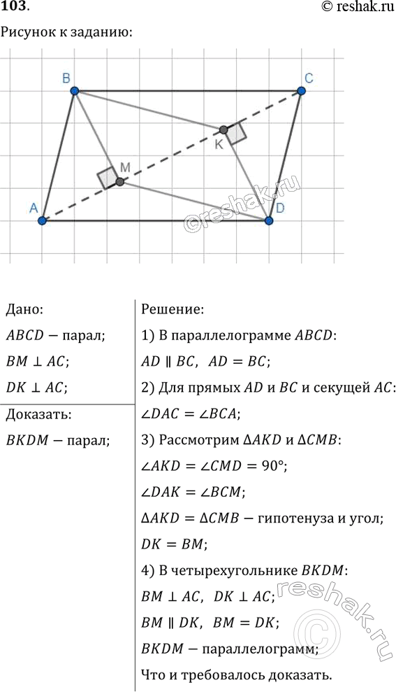  103.     D  ABCD     DK   . ,   BKDM ...