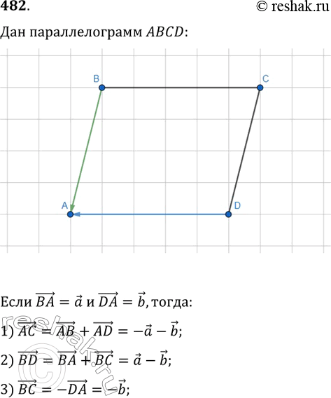  482.   CD.   AC, BD,    BA=a,...