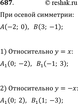  687.   ,   (-2; 0)  (3; -1)  ,  : 1)     ; 2) ...