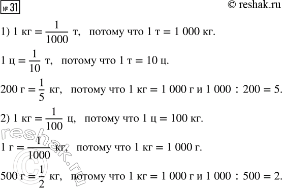  31.       .1) 1  = 1/1000 ...     2) 1  = 1/100 ...   1  = 1/10 ...           1  = 1/1000 ...   200  =...