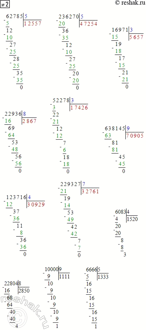  2.  .62 785 : 5      52 278 : 3      6 083 : 4236 270 : 5     638 145	: 9     22 804 : 816 971 : 3      123 716	: 4     10 000 : 922 936 : 8     ...