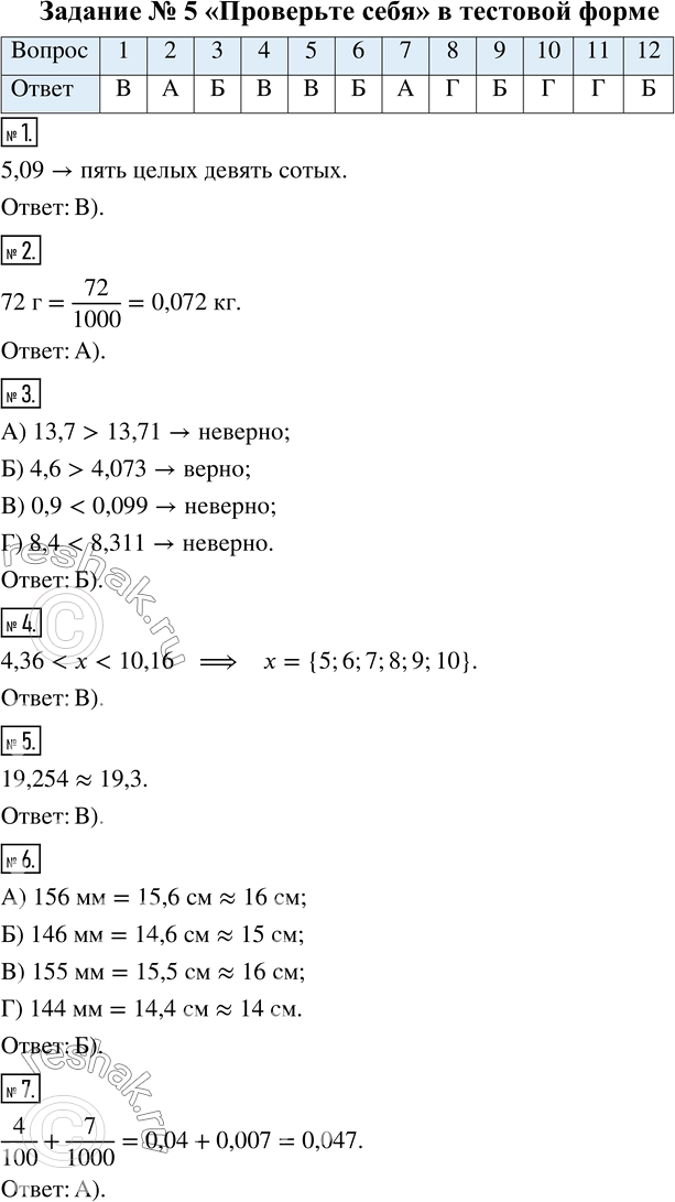  1.      .) 5,9   ) 5,90   ) 5,09   ) 5,0092.    72 .) 0,072     ) 0,72     )	0,0072     ) 7,2...