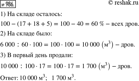  986.        17 %  ,     18 %,      5 %  .      6000 ^3 ....