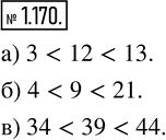  1.170.     :)  12  13,   3;)  9  4,   21;)  44  39,   39 ...