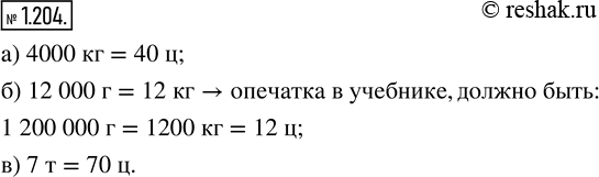  1.204.   : ) 4000 ; ) 12 000 ; ) 7 .   , 1 =1 000 ,  1 =100 , 1 =1000 .  )  4 000 =40100...