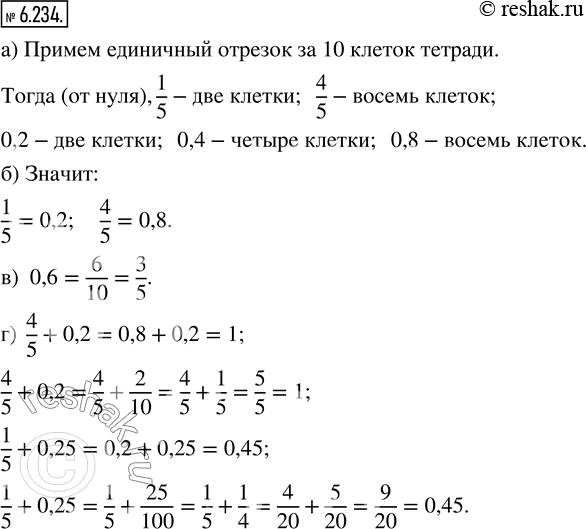  6.234. ) ,       1/5, 4/5, 0,2, 0,4	 0,8.)   .)     5   0,6?)...