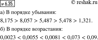  6.35. )     : 5,478; 5,487; 8,175; 8,057; 1,321.)     : 0,0055; 0,073; 0.0023; 0,09;...