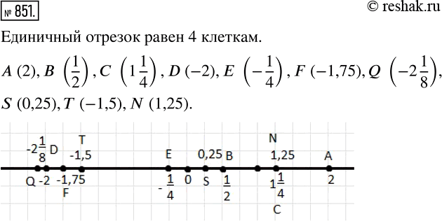  851.   ,     ,    4     .   A (2), B (1/2), C (1*1/4), D...