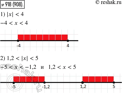  918.       ,    :1) || < 4;	2) 1,2 < || <...