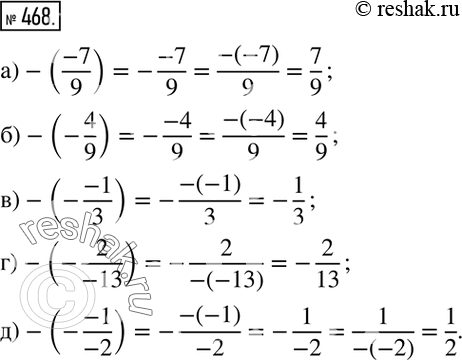  468.  :)-((-7)/9)=-(-7)/9=(-(-7))/9=7/9; )-(-4/9); )-(-(-1)/3); )-(-2/(-13)); )-(-(-1)/(-2)). ...