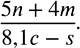    ,    5n + 4m,   8,1 -...