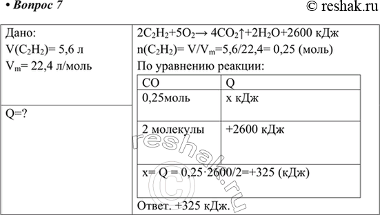  7.   (),    5.6   (. .)    :22 2 + 5O2 -> 4O2 + 22O + 2600...