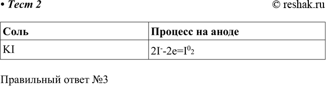  2.         1) O2	2) 2O	3) I2	4) HI    KI 2I--2e=I02 ...